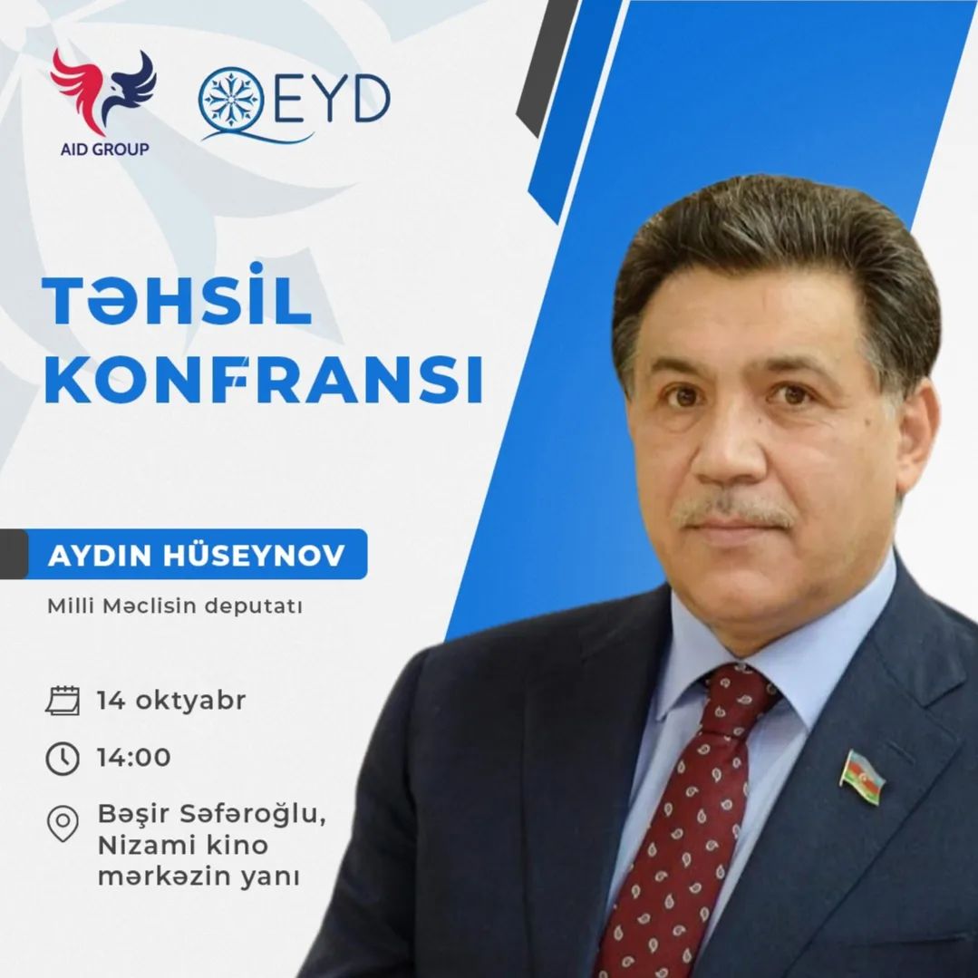 Milli Məclisin deputatı Aydın Hüseynov ilə görüş keçiriləcək