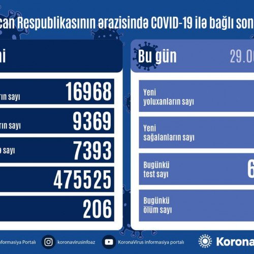 Daha 544 nəfər koronavirusa yoluxdu