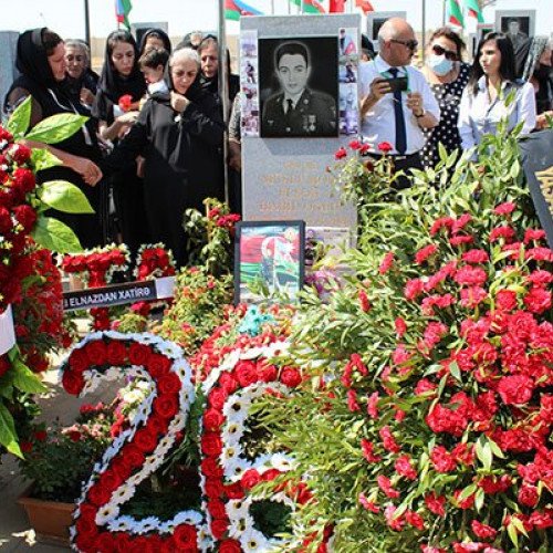 Yasamalda şəhid doğum günündə anıldı.