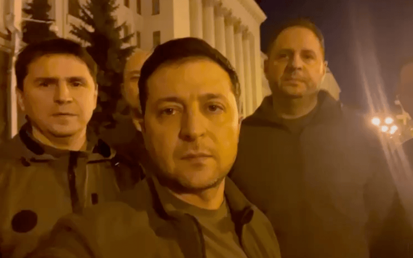 Zelenski Kiyevi tərk etmədiyini açıqlayıb
