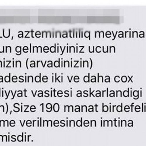 Nazirlikdən subaylara “evli”, gənclərə “pensiyaçı” SMS-i gəldi