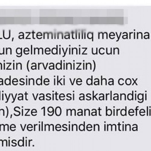 Nazirlikdən subaylara “evli”, gənclərə “pensiyaçı” SMS-i gəldi