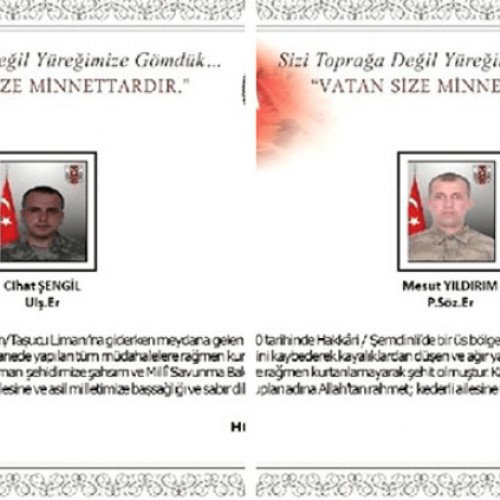 Türkiyə ordusunda itki baş verib