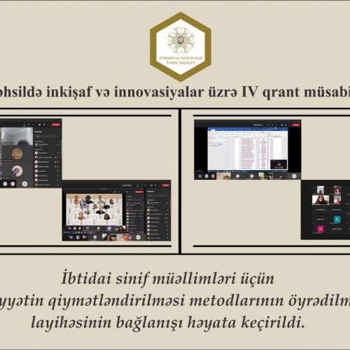 “İbtidai sinif müəllimləri üçün keyfiyyətin qiymətləndirilməsi metodlarının öyrənilməsi” layihəsi uğurla yekunlaşdı.